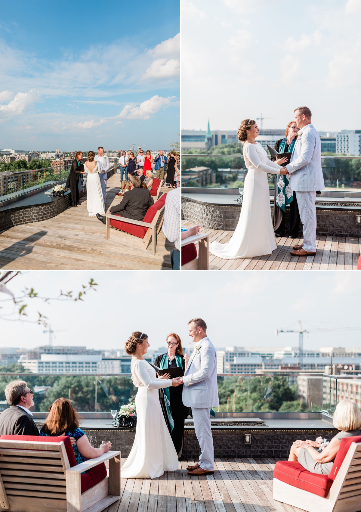 Washington DC Rooftop Wedding Ceremony