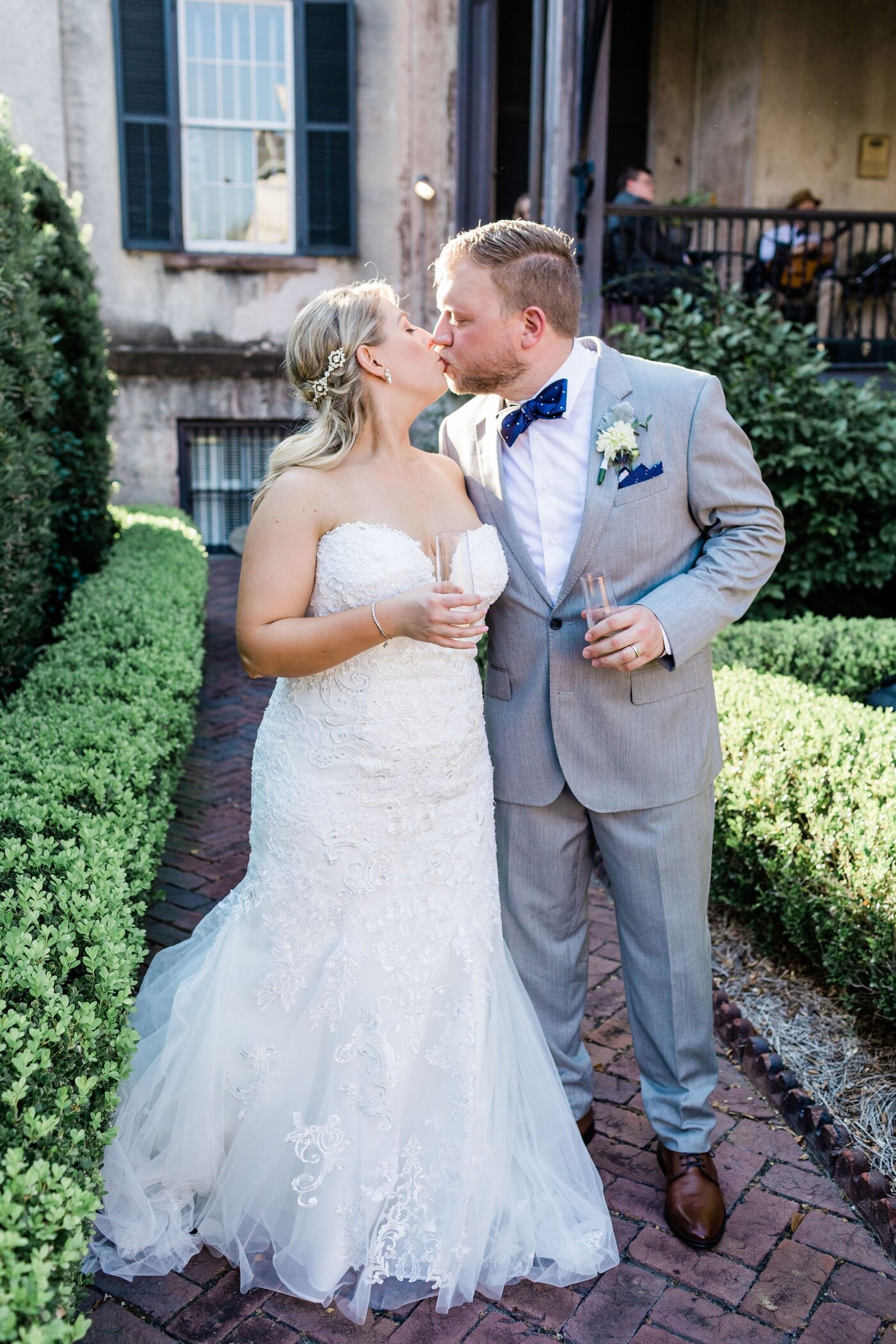 Morgan and Andrew’s wedding ceremony at Harper Fowlkes House in Savannah