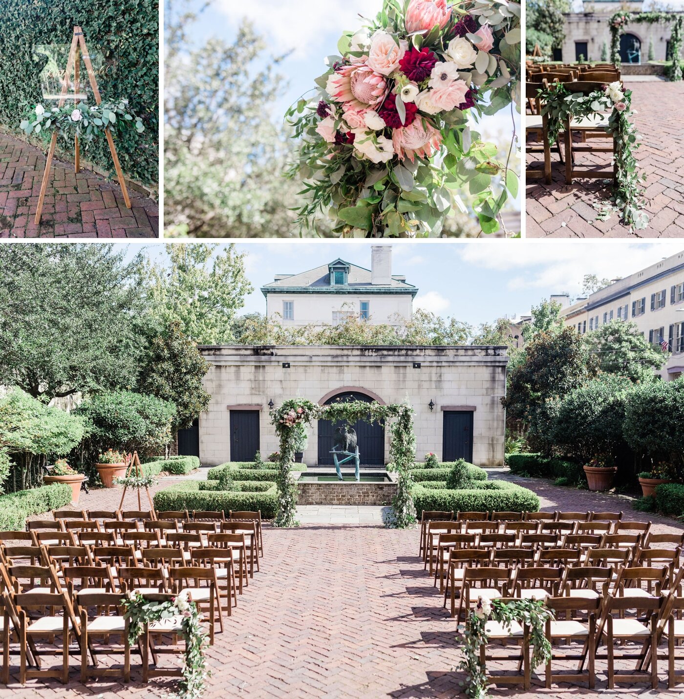 Wedding Ceremony at Harper Fowlkes House in Downtown Savannah