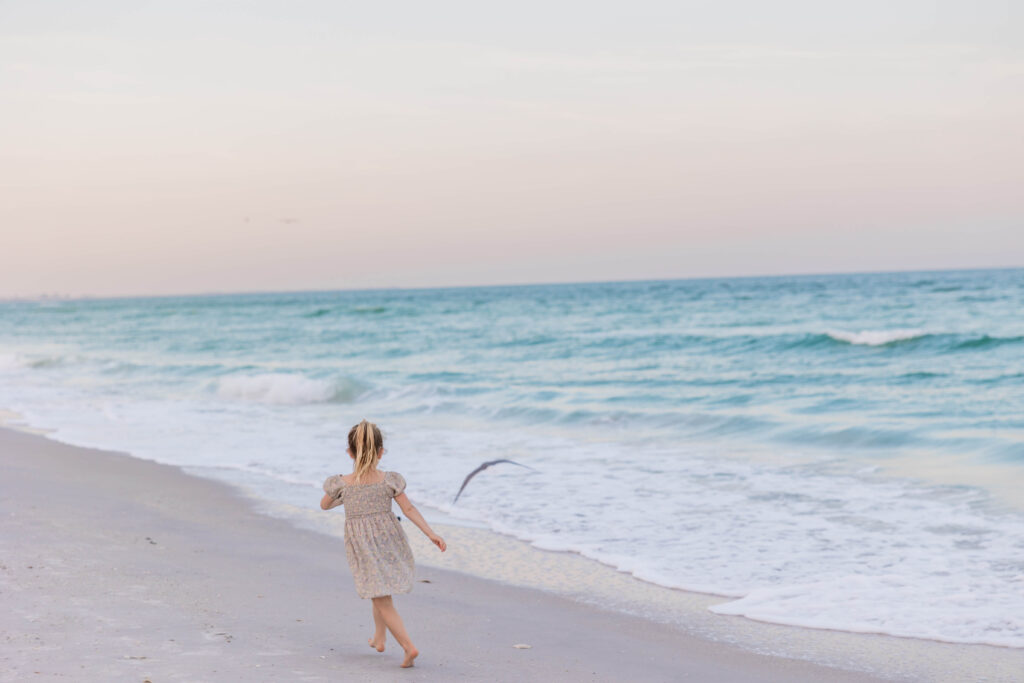 A sunset family photo shoot in St. Pete, FL