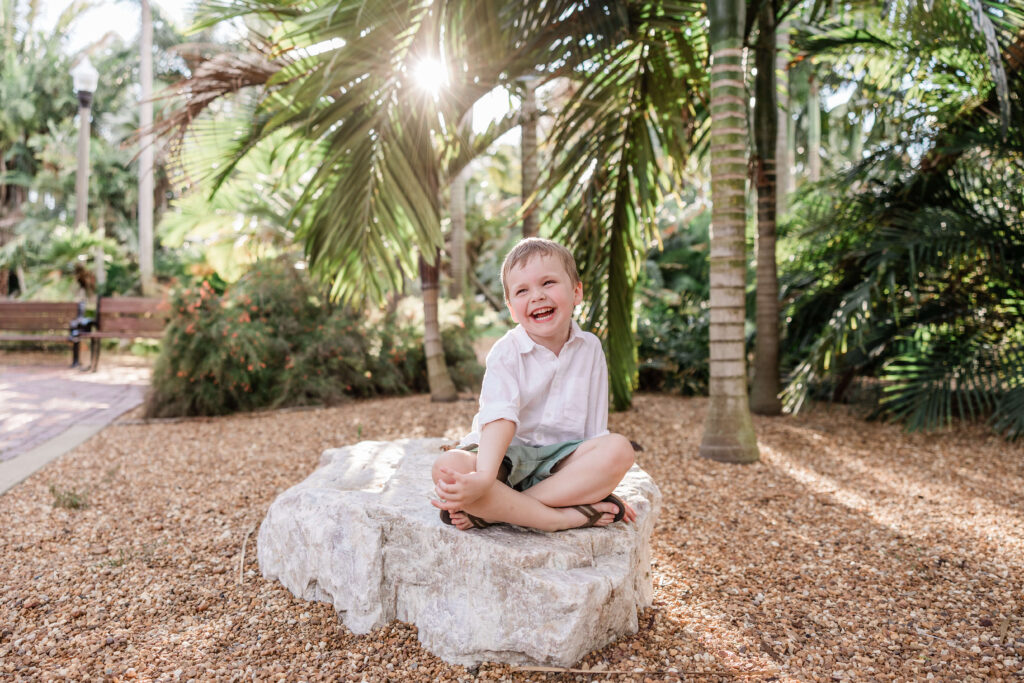 A sunset family photo shoot in St. Pete, FL