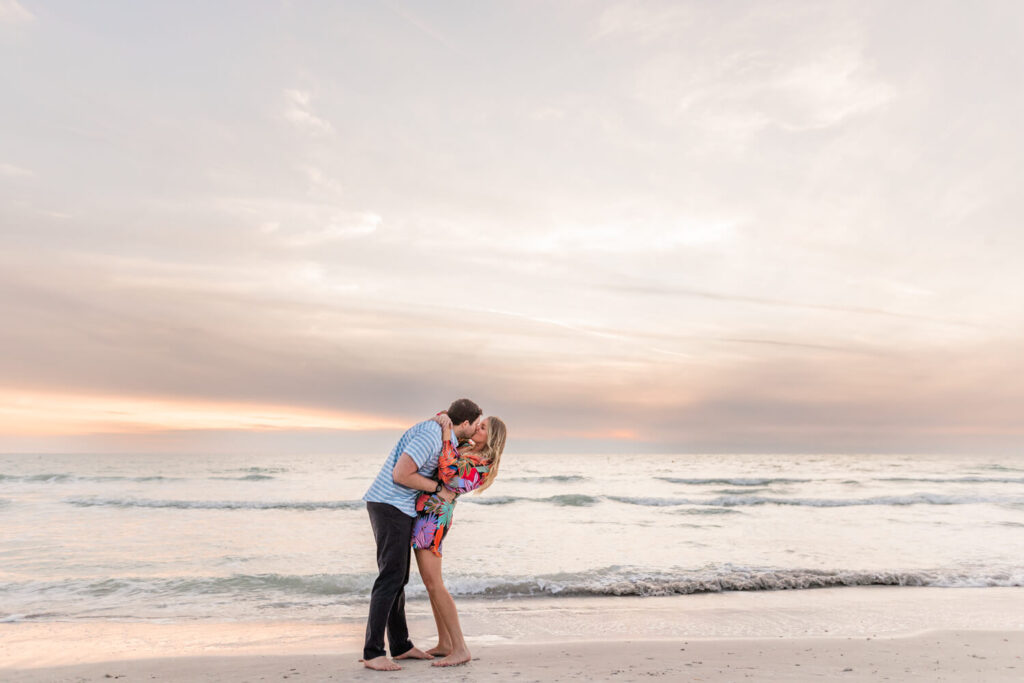 St. Pete Engagement Photo on the beach