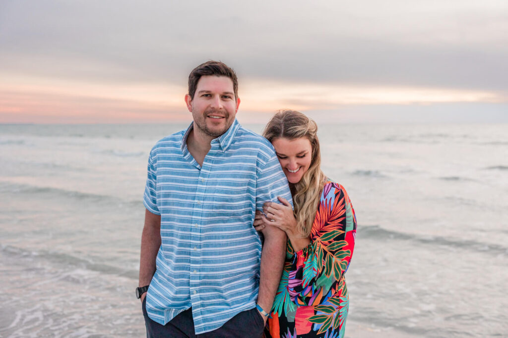 St. Pete Engagement Photo on the beach